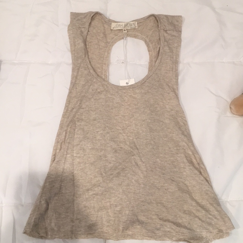 Open back Joah Brown Oatmeal Tank